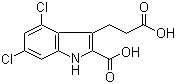 structure of CAS# 130798-51-5, 2-Carboxy-4,6-dichloro-1H-indole-3-propanoic acid;MDL 29951