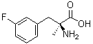 结构式 CAS# 130855-56-0, 3-氟-alpha-甲基-L-苯丙氨酸