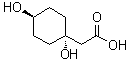 trans-1,4-Dihydroxycyclohexaneacetic acid molecular structure (CAS 1310146-00-9)