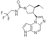 structure of CAS# 1310726-60-3, Upadacitinib;(3S,4R)-3-Ethyl-4-(3H-imidazo[1,2-a]pyrrolo[2,3-e]pyrazin-8-yl)-N-(2,2,2-trifluoroethyl)-1-pyrrolidinecarboxamide; ABT 494