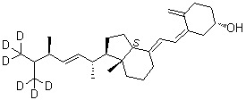 维他命 D2-[26,26,26,27,27,27]-d<sub>6</sub>分子结构 (CAS 1311259-89-8)