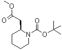 (S)-2-[(Methoxycarbonyl)methyl]piperidine-1-carboxylic acid tert-butyl ester molecular structure (CAS 131134-77-5)