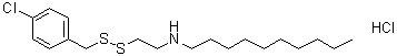 N-[2-[[(4-Chlorophenyl)methyl]dithio]ethyl]-1-decanamine hydrochloride molecular structure (CAS 13116-77-3)