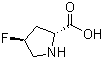 结构式 CAS# 131176-02-8, (2R,4S)-4-氟吡咯烷-2-甲酸