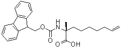 结构式 CAS# 1311933-84-2, (2R)-2-[[芴甲氧羰基]氨基]-2-甲基-8-壬烯酸