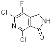 结构式 CAS# 1312693-69-8, 4,6-二氯-7-氟-1H-吡咯并[3,4-c]吡啶-3(2H)-酮