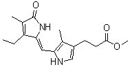 (Z)-5-[(3-Ethyl-1,5-dihydro-4-methyl-5-oxo-2H-pyrrol-2-ylidene)methyl]-4-methyl-1H-pyrrole-3-propanoic acid methyl ester molecular structure (CAS 13129-05-0)