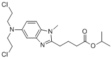 structure of CAS# 1313020-25-5, Bendamustine Isopropyl Ester;propan-2-yl 4-[5-[bis(2-chloroethyl)amino]-1-methylbenzimidazol-2-yl]butanoate