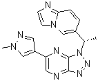 structure of CAS# 1313725-88-0, Savolitinib;1-[(1S)-1-Imidazo[1,2-a]pyridin-6-ylethyl]-6-(1-methyl-1H-pyrazol-4-yl)-1H-1,2,3-triazolo[4,5-b]pyrazine