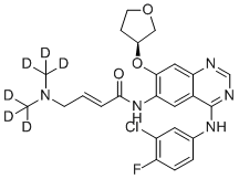 structure of CAS# 1313874-96-2, Afatinib-d6;(E)-4-[bis(trideuteriomethyl)amino]-N-[4-(3-chloro-4-fluoroanilino)-7-[(3S)-oxolan-3-yl]oxyquinazolin-6-yl]but-2-enamide