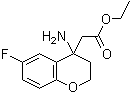 4-Amino-6-fluoro-3,4-dihydro-2H-1-benzopyran-4-acetic acid ethyl ester molecular structure (CAS 131436-64-1)