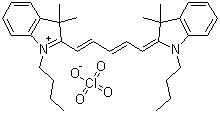 1,1'-Dibutyl-3,3,3',3'-tetramethylindadicarbocyanine perchlorate molecular structure (CAS 131443-20-4)