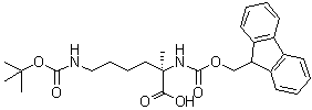 结构式 CAS# 1315449-94-5, N6-[叔丁氧羰基]-N2-[芴甲氧羰基]-2-甲基-D-赖氨酸