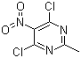 structure of CAS# 13162-43-1, 4,6-Dichloro-2-methyl-5-nitropyrimidine