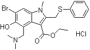 盐酸阿比朵尔分子结构 (CAS 131707-23-8)