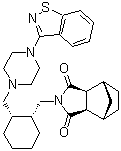 (3aR,4S,7R,7aS)-2-[[(1R,2S)-2-[[4-(1,2-Benzisothiazol-3-yl)-1-piperazinyl]methyl]cyclohexyl]methyl]hexahydro-4,7-methano-1H-isoindole-1,3(2H)-dione molecular structure (CAS 1318074-18-8)