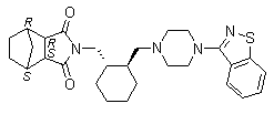 (3aR,4R,7S,7aS)-2-[[(1S,2S)-2-[[4-(1,2-Benzisothiazol-3-yl)-1-piperazinyl]methyl]cyclohexyl]methyl]hexahydro-4,7-methano-1H-isoindole-1,3(2H)-dione molecular structure (CAS 1318074-27-9)