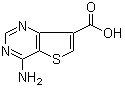 结构式 CAS# 1318242-98-6, 4-氨基噻吩并[3,2-d]嘧啶-7-羧酸