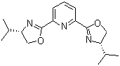结构式 CAS# 131864-67-0, 2,6-双[(4R)-(+)-异丙基-2-恶唑啉-2-基]吡啶