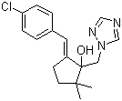 structure of CAS# 131983-72-7, Triticonazole;(E)-5-(4-Chlorobenzylidene)-2,2-dimethyl-1-(1H-1,2,4-triazol-1-ylmethyl)cyclopentanol