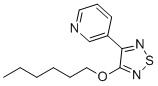 3-(3-Hexyloxy-1,2,5-thiadiazol-4-yl)pyridine molecular structure (CAS 131987-69-4)
