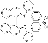 structure of CAS# 132071-87-5, Dichloro[(S)-(-)-2,2'-bis(diphenylphosphino)-1,1'-binaphthyl]ruthenium (II);(S)-BINAP dichlororuthenium complex