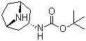 结构式 CAS# 132234-69-6, 内-3-Boc-氨基托烷; (3-内)-8-氮杂双环[3.2.1]辛烷-3-基氨基甲酸叔丁酯