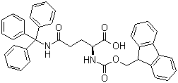 结构式 CAS# 132327-80-1, Fmoc-N-三苯甲基-L-谷氨酰胺; 芴甲氧羰基-N-三苯甲基-L-谷氨酰胺