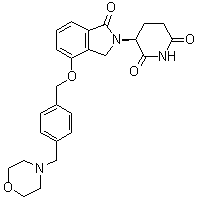 (S)-3-(4-((4-(Morpholinomethyl)benzyl)oxy)-1-oxoisoindolin-2-yl)piperidine-2,6-dione molecular structure (CAS 1323403-33-3)
