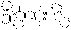 结构式 CAS# 132388-59-1, Fmoc-N-三苯甲基-L-天冬酰胺; 芴甲氧羰基-N-三苯甲基-L-天冬酰胺
