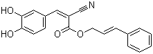 结构式 CAS# 132465-11-3, 3,4-二羟基-alpha-氰基肉桂酸肉桂基酯; CDC