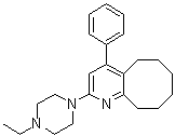 2-(4-Ethyl-1-piperazinyl)-5,6,7,8,9,10-hexahydro-4-phenylcycloocta[b]pyridine molecular structure (CAS 132810-75-4)