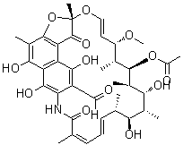 结构式 CAS# 13292-22-3, 3-甲酰基利福霉素