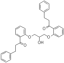 1-[2-[2-Hydroxy-3-[2-(3-phenylpropanoyl)phenoxy]propoxy]phenyl]-3-phenylpropan-1-one molecular structure (CAS 1329643-40-4)