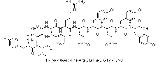 L-Tyrosyl-L-valyl-L-alpha-aspartyl-L-phenylalanyl-L-arginyl-L-alpha-glutamyl-L-tyrosyl-L-alpha-glutamyl-L-tyrosyl-L-tyrosine molecular structure (CAS 1330060-97-3)
