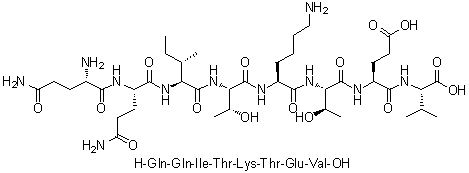 L-Glutaminyl-L-glutaminyl-L-isoleucyl-L-threonyl-L-lysyl-L-threonyl-L-alpha-glutamyl-L-valine molecular structure (CAS 1330061-04-5)