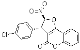 trans-3-(4-Chlorophenyl)-2,3-dihydro-2-nitro-4H-furo[3,2-c][1]benzopyran-4-one molecular structure (CAS 133116-29-7)