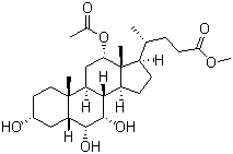 12-(Acetyloxy)-3,6,7-trihydroxycholan-24-oic acid methyl ester molecular structure (CAS 133181-57-4)