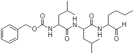 structure of CAS# 133407-83-7, Cbz-leucinyl-leucinyl-norleucinal;gamma-Secretase inhibitor; Z-Leu-Leu-Nle-CHO