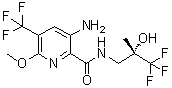 3-Amino-6-methoxy-N-[(2S)-3,3,3-trifluoro-2-hydroxy-2-methylpropyl]-5-(trifluoromethyl)-2-pyridinecarboxamide molecular structure (CAS 1334546-77-8)