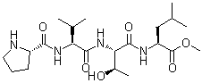N-[N-(N-L-Prolyl-L-valyl)-L-threonyl]-L-leucine methyl ester molecular structure (CAS 133463-25-9)
