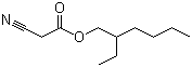 structure of CAS# 13361-34-7, 2-Ethylhexyl cyanoacetate ;Isooctyl cyanoacetate; Cyanoacetic acid 2-ethylhexyl ester