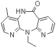 structure of CAS# 133627-17-5, 11-Ethyl-5,11-dihydro-4-methyl-6H-dipyrido[3,2-b:2',3'-e][1,4]diazepin-6-one;BIRH 414; BIRH 414 BS