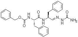 [S-(R*,R*)]-[2-[[1-[[(Aminocarbonyl)hydrazono]methyl]-2-phenylethyl]amino]-2-oxo-1-(phenylmethyl)ethyl]carbamic acid phenylmethyl ester molecular structure (CAS 133657-68-8)