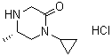 (5S)-1-Cyclopropyl-5-methyl-2-piperazinone hydrochloride (1:1) molecular structure (CAS 1338075-15-2)