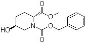 (2R-trans)-5-Hydroxy-1,2-piperidinedicarboxylic acid 2-methyl 1-benzyl ester molecular structure (CAS 133808-76-1)