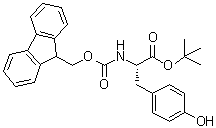 structure of CAS# 133852-23-0, N-[(9H-Fluoren-9-ylmethoxy)carbonyl]-L-tyrosine 1,1-dimethylethyl ester