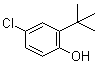 structure of CAS# 13395-85-2, 2-tert-Butyl-4-chlorophenol;2-tert-Butyl-p-chlorophenol; 4-Chloro-2-tert.-butylphenol