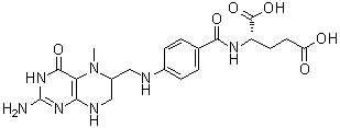 N-甲基四氢叶酸分子结构 (CAS 134-35-0)
