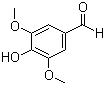 structure of CAS# 134-96-3, 3,5-Dimethoxy-4-hydroxybenzaldehyde;4-Hydroxy-3,5-dimethoxybenzaldehyde; Syringaldehyde
